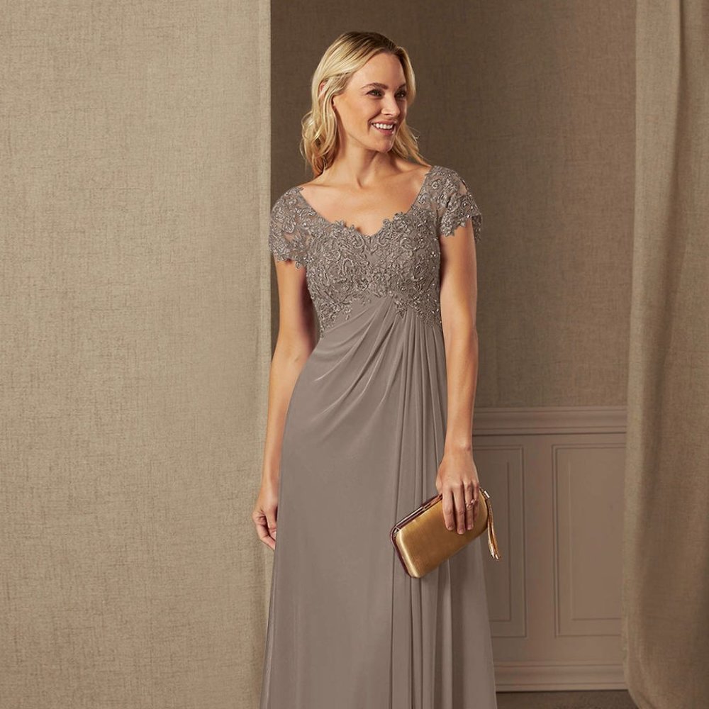 Azazie Mother of the Bride or Groom, Taupe, Size 20